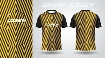 design de camisa esportiva de camisa amarela vetor