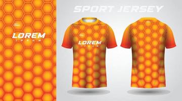 design de camisa esportiva laranja vetor