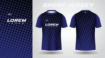 design de camisa esportiva de camisa azul vetor