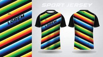 camisa colorida design de camisa esportiva vetor
