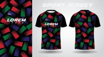 design de camisa esportiva de camiseta preta vetor