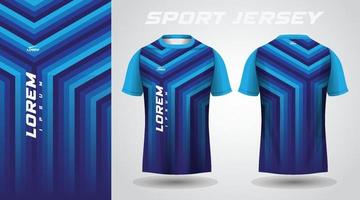 design de camisa esportiva azul vetor