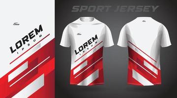 design de camisa esportiva vermelha vetor