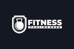 escudo de fitness logotipo vetor