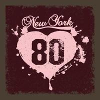 gráficos de tipografia de nova york, design de impressão em aquarela de camiseta feminina - nyc original wear, impressão vintage para roupas esportivas - ilustração vetorial vetor