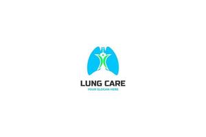 ilustração plana ideia de modelo de design de logotipo de pulmões humanos saudáveis vetor