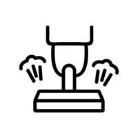 ilustração de contorno de vetor de ícone de aspirador de pó de escova a vapor