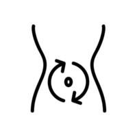 vetor de ícone do estômago. ilustração de símbolo de contorno isolado