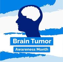 banner do mês de conscientização do tumor cerebral para postagem de mídia social vetor