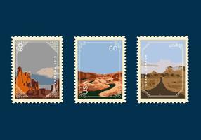 Selo postal do Grand Canyon do vetor