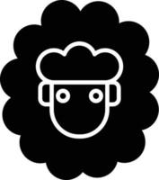 ícone de glifo de ovelha vetor