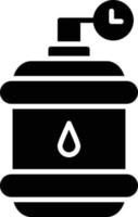 ícone de glifo de garrafa de gás vetor