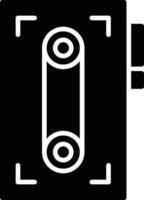 ícone de glifo do gravador de áudio vetor