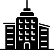 ícone de glifo de prédio de escritórios vetor