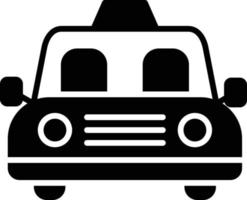 ícone de glifo de táxi vetor