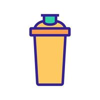 shaker para ilustração de contorno de ícone de shakes de proteína vetor