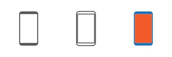 vetor de ícone do telefone móvel. ilustração vetorial de ícone de smartphone