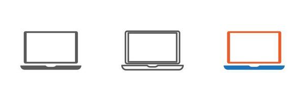 vetor de ícone do laptop. ilustração de vetor de ícone de laptop