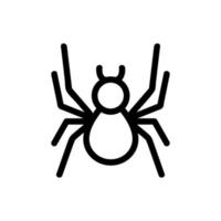 vetor de ícone de aranha. ilustração de símbolo de contorno isolado
