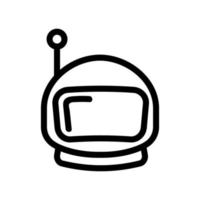 vetor de ícone de capacete de traje espacial. ilustração de símbolo de contorno isolado