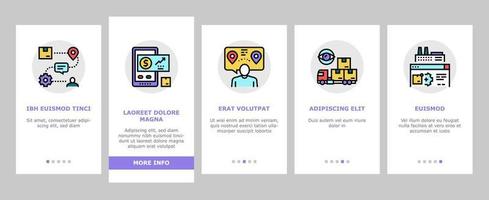 conjunto de ícones de integração de gerenciamento da cadeia de suprimentos vetor