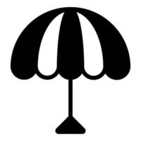 estilo de glifo de ícone de vetor guarda-chuva para web e dispositivos móveis.