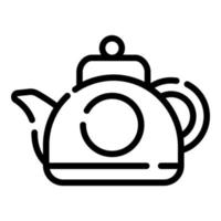 tee pot vector ícone estilo de linha fina para web e dispositivos móveis.