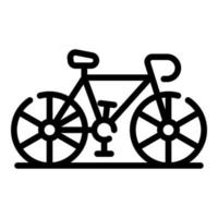 estilo de linha fina de ícone de vetor de bicicleta para web e dispositivos móveis.