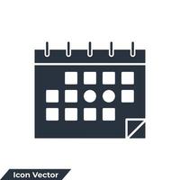 ilustração em vetor logotipo ícone calendário. modelo de símbolo de gerenciamento de tempo para coleção de design gráfico e web