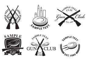 Logotipos do Gun Club vetor