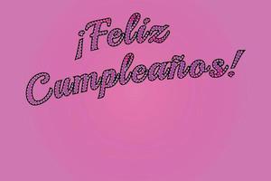 banner de feliz aniversário, base e sinal no fundo rosa vetor