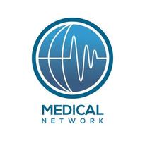 ilustração de design de logotipo de rede médica vetor
