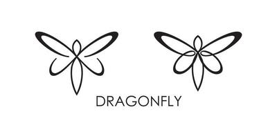ilustração de design de logotipo de libélula vetor