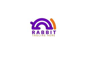 logotipo de ícone de coelho mínimo único, elegante e moderno para o seu negócio, vetor de design