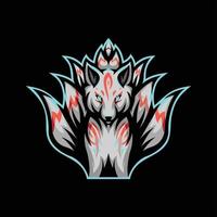 logotipo do lobo esport mascote vetor