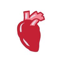 ilustração vetorial desenhada à mão simples de cardiologia cardíaca