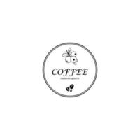 distintivo de café torrado local. ilustração em vetor ícone de design de logotipo de grãos de café