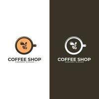 logotipo da cafeteria. logotipo do café. conjunto de logotipos de café vintage moderno. ilustração vetorial. vetor