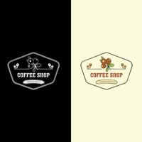 café logotipo modelo vetor ícone design. expresso. ícone de café preto. vetor