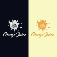 modelo de design de logotipo de suco fresco. ilustração em vetor logotipo laranja fresco moderno. conceito de bebidas de suco, frutas, comércio de vegetais.