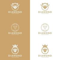 modelo de vetor de design de logotipo de joias de diamante. símbolos para cosméticos, joias, produtos de beleza