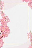 pintura à mão de cor de água de flor de cerejeira em papel de cor de água, flor de primavera vetorial, ilustração linda sakura rosa natural em fundo branco para convite de casamento, dia das mães, dia dos namorados vetor