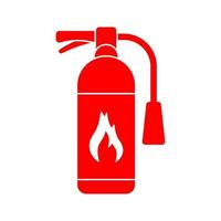 ícone de vetor de extintor de incêndio isolado no fundo branco
