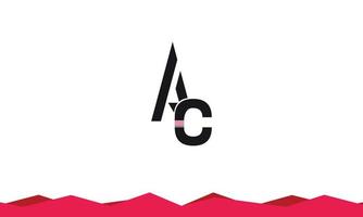 letras do alfabeto iniciais monograma logotipo ac, ca, a e c vetor