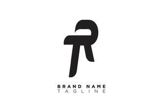 letras do alfabeto iniciais monograma logotipo tr, rt, t e r vetor