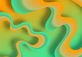 linhas abstratas decoração de modelo de design fluido ondulado de cor gradiente. fundo de estilo de design de modelo sobreposto. vetor