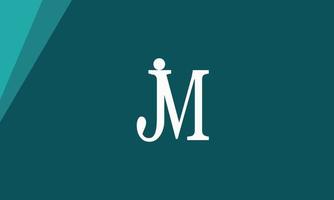 letras do alfabeto iniciais monograma logotipo jm, mj, j e m vetor