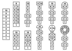 jogo de atividade de criança amarelinha isolado no fundo branco. desenhar  jogos infantis desenhados lápis de cor em que brincam ao ar livre. 5701681  Vetor no Vecteezy