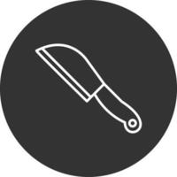 ícone invertido de linha de faca vetor