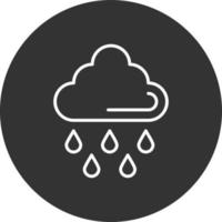 ícone invertido de linha de chuva vetor